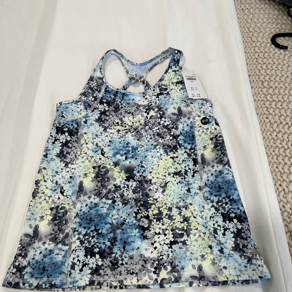 Abercrombie Kids Active Blue Floral Tank Top